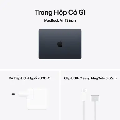 MacBook Air A3449 (Chip M5 / 16GB / 512GB)/XANH ĐÊM (MIDNIGHT) (MDHE4SA/A)