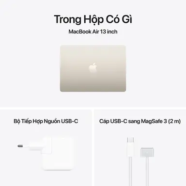 MacBook Air A3449 (Chip M5 / 16GB / 512GB)/ÁNH SAO (STARLIGHT) (MDHA4SA/A)
