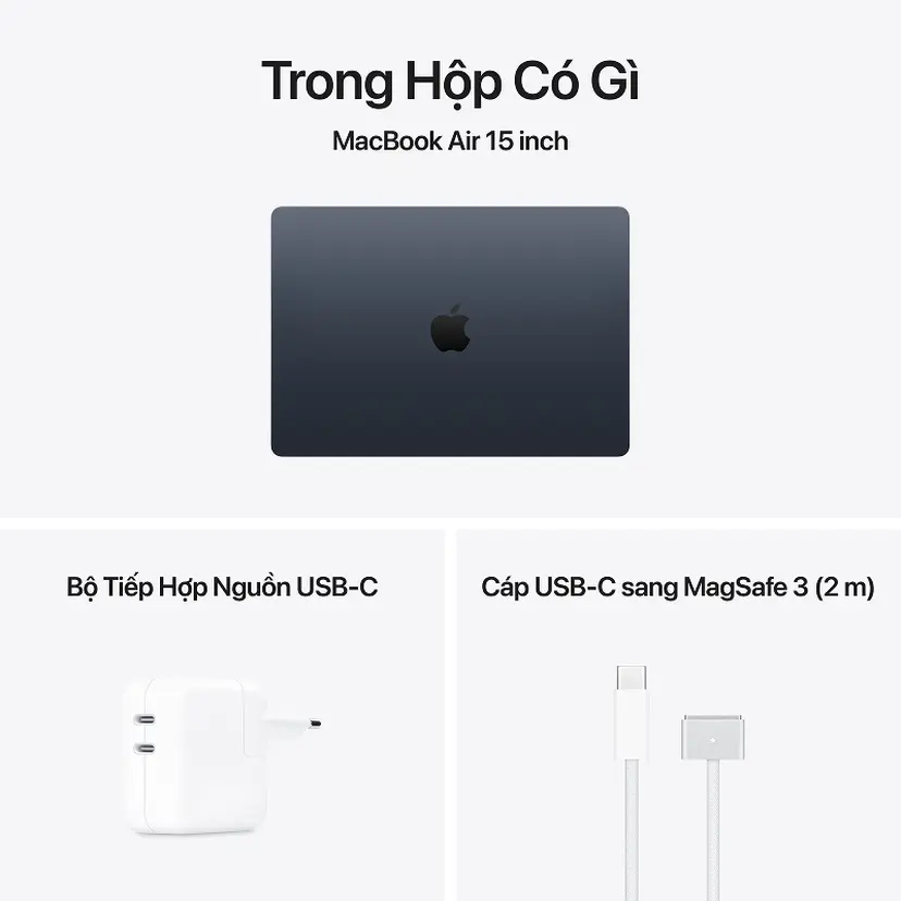 MacBook Air 15 inch M5 A3448/XANH ĐÊM (MIDNIGHT) (MDVH4SA/A)