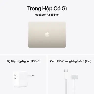 MacBook Air 15 inch M5 A3448/ÁNH SAO (STARLIGHT) (MDVD4SA/A)