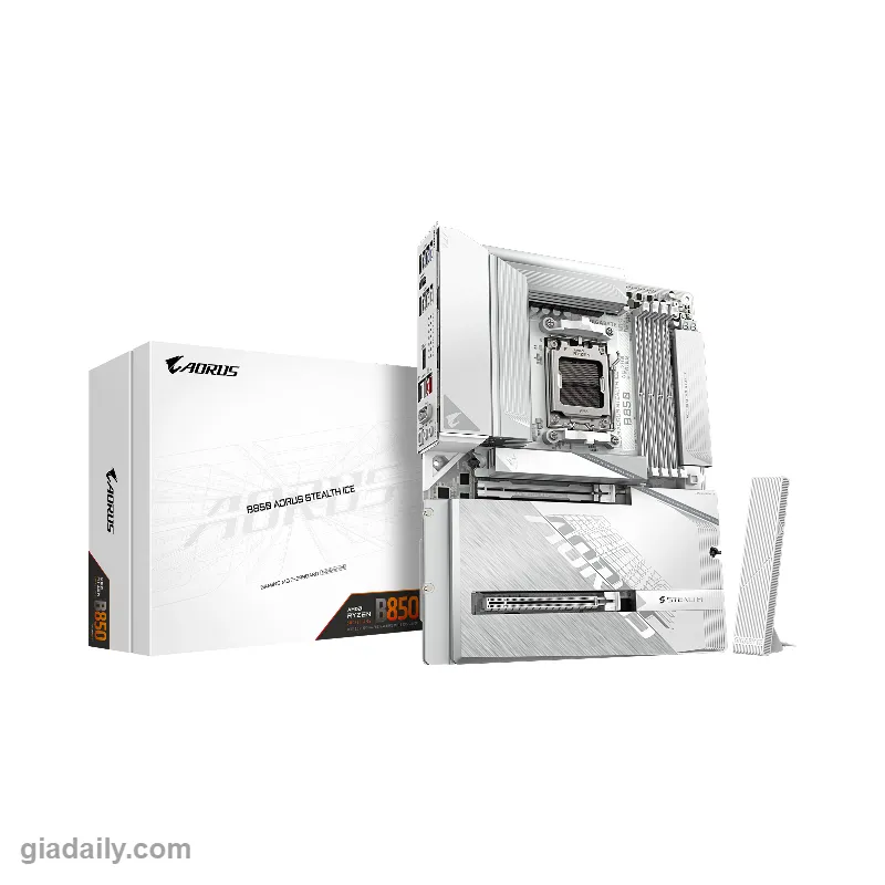 Mainboard Gigabyte B850 AORUS STEALTH ICE (AMD B850, Socket AM5, ATX, DDR5, Wi-Fi 7) - Giá Đại Lý