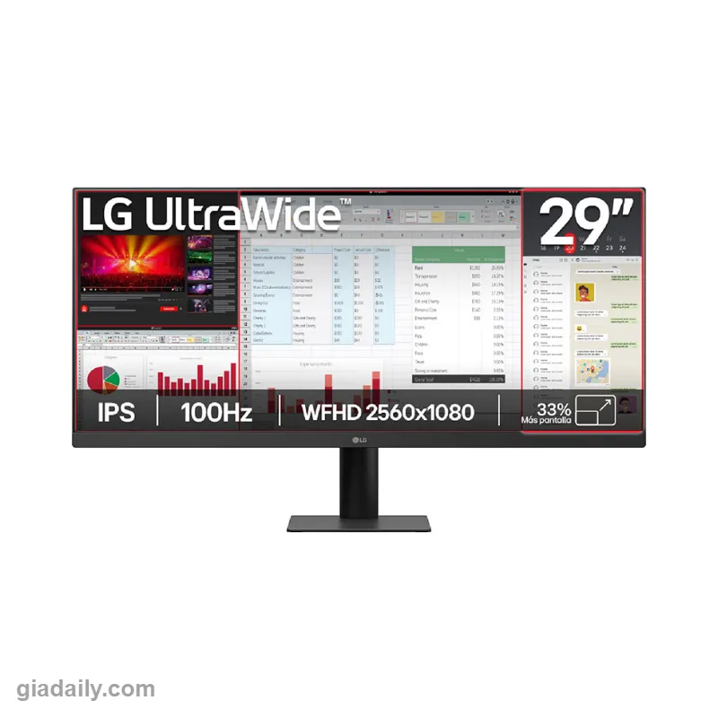 Màn hình LG UltraWide 29U511A-B 29 inch WFHD IPS 100Hz HDR10 - Giá Đại Lý