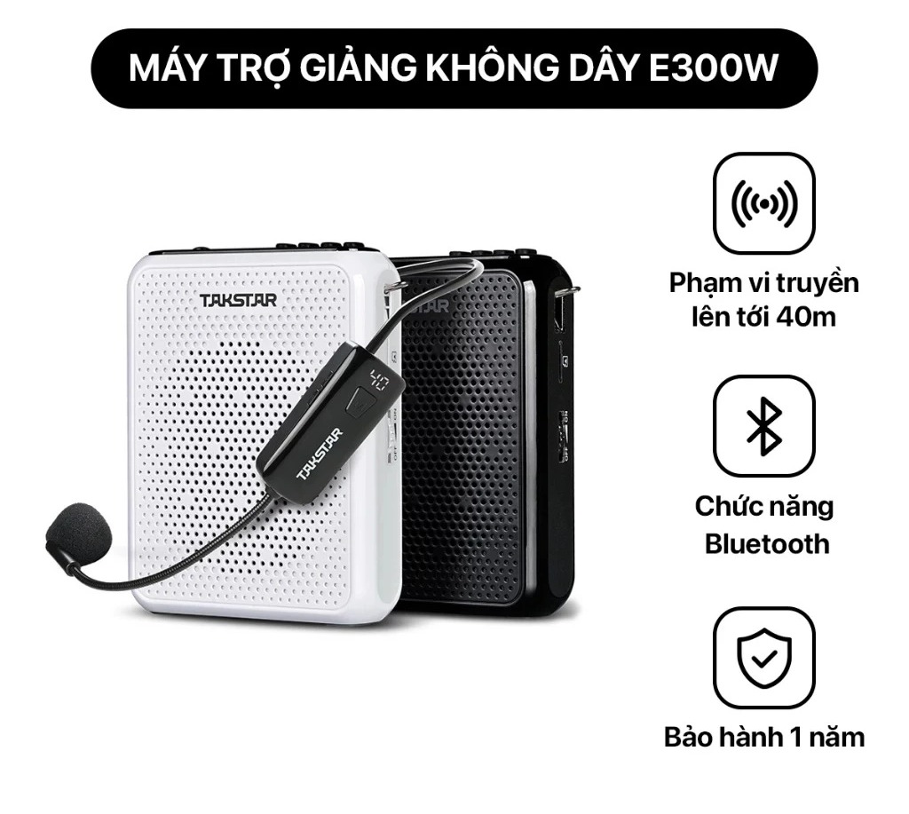 Loa trợ giảng sử dụng mic không dây E300W