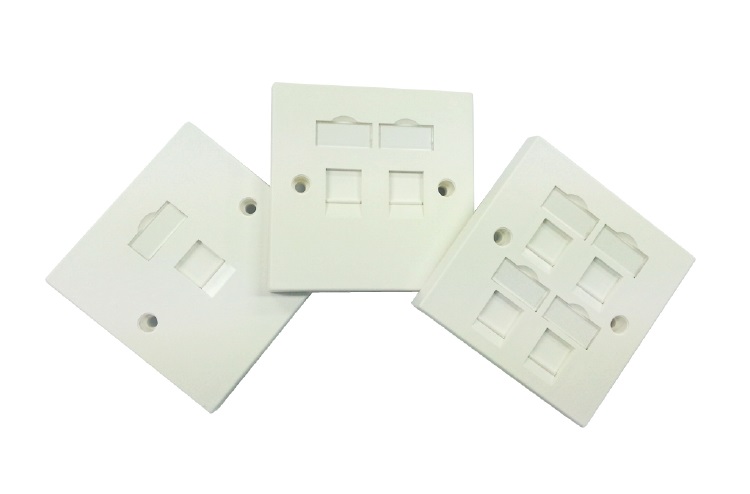 Nắp ổ cắm mạng 4-Port Faceplate British Mode LS-FP-SF-4