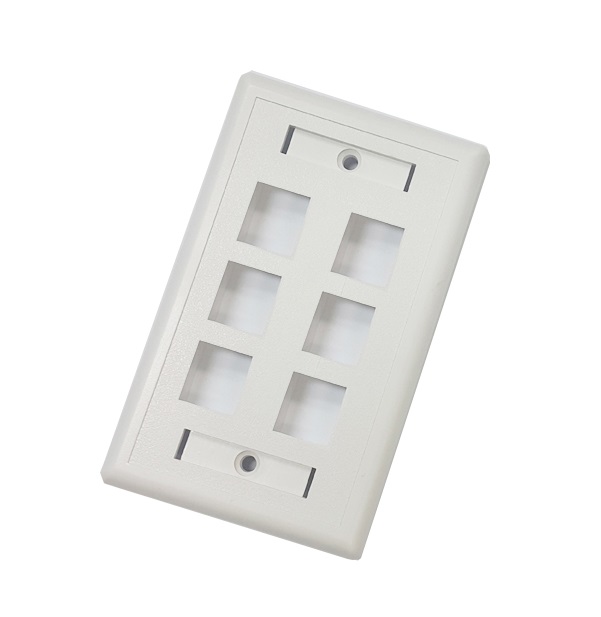Faceplate LS 6-port US type (LS-FP-US-6PORT)