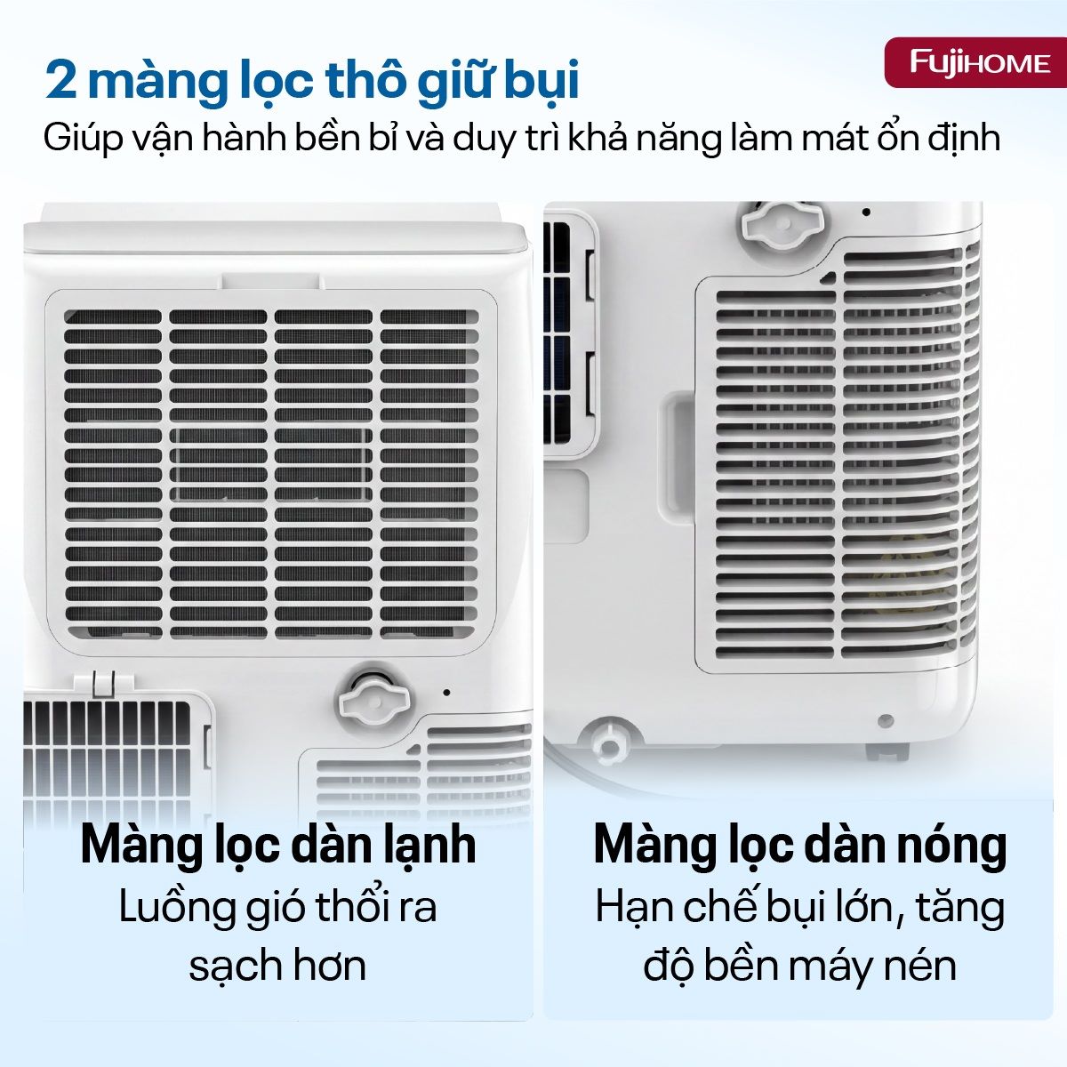 Điều hòa di động thế hệ mới, điều khiển thông minh – cửa gió lớn Fujihome PAC14N