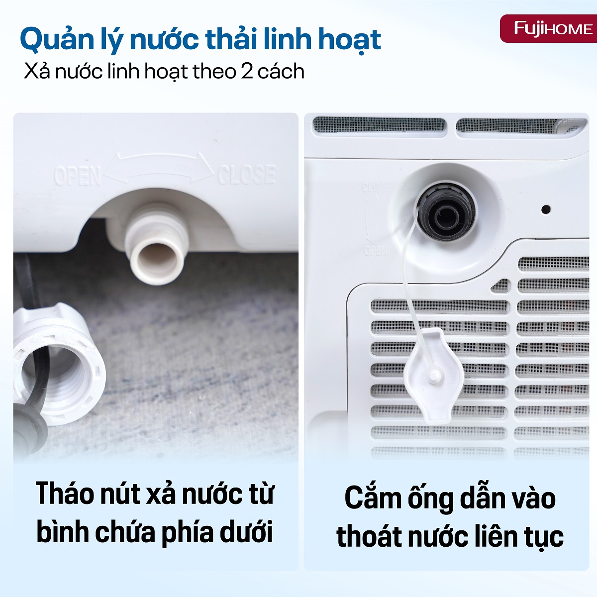 Điều hòa di động thế hệ mới, điều khiển thông minh – cửa gió lớn Fujihome PAC12N