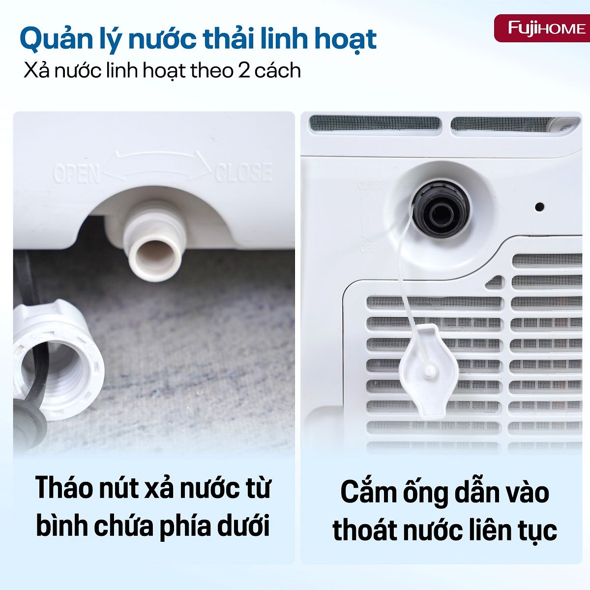 Điều hòa di động thế hệ mới, điều khiển thông minh – cửa gió lớn Fujihome PAC14N