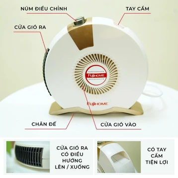Quạt sưởi gốm Ceramic mini FujiHome FH-001