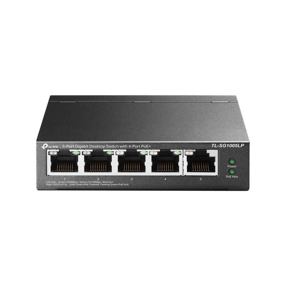 Switch PoE 5 cổng Gigabit TP-Link TL-SG1005LP 4 cổng PoE+ 40W - Giá Đại Lý