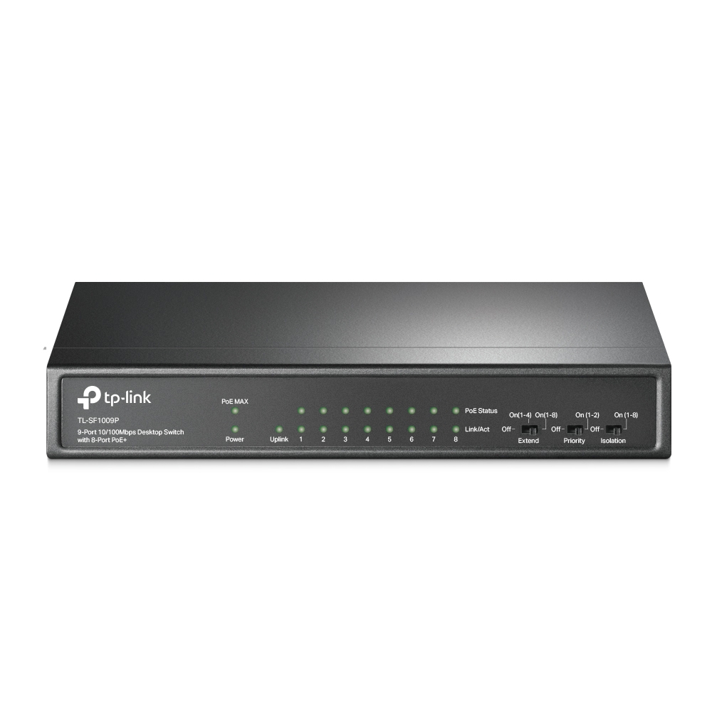 Switch PoE 9 cổng TP-Link TL-SF1009P 8 cổng PoE+ 65W - Giá Đại Lý