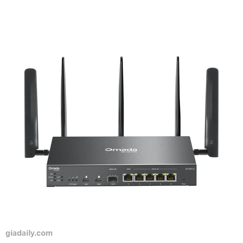 Router Wi-Fi 6 4G+ Cat6 Omada ER706W-4G AX3000 VPN Gigabit - Giá Đại Lý