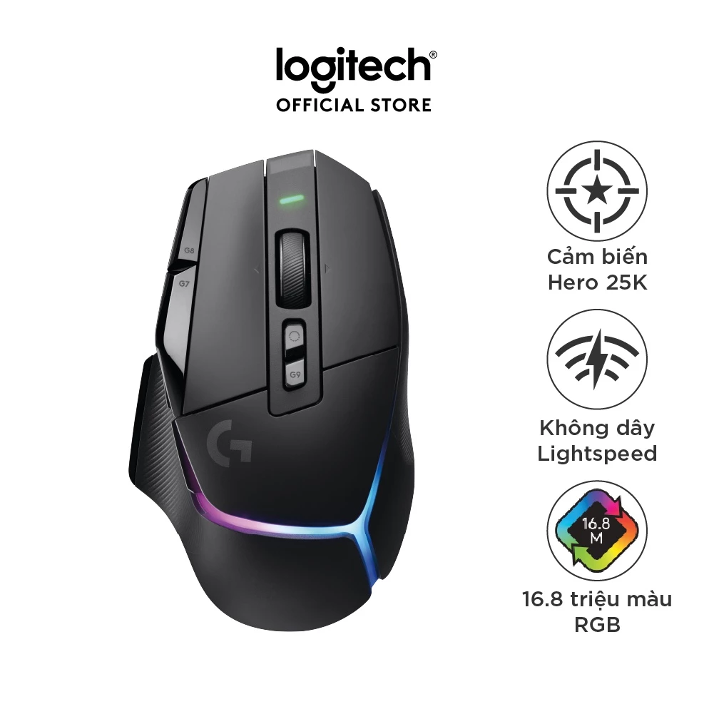 Chuột Gaming không dây Logitech G502 X Plus Lightspeed (Đen) (910-006164)
