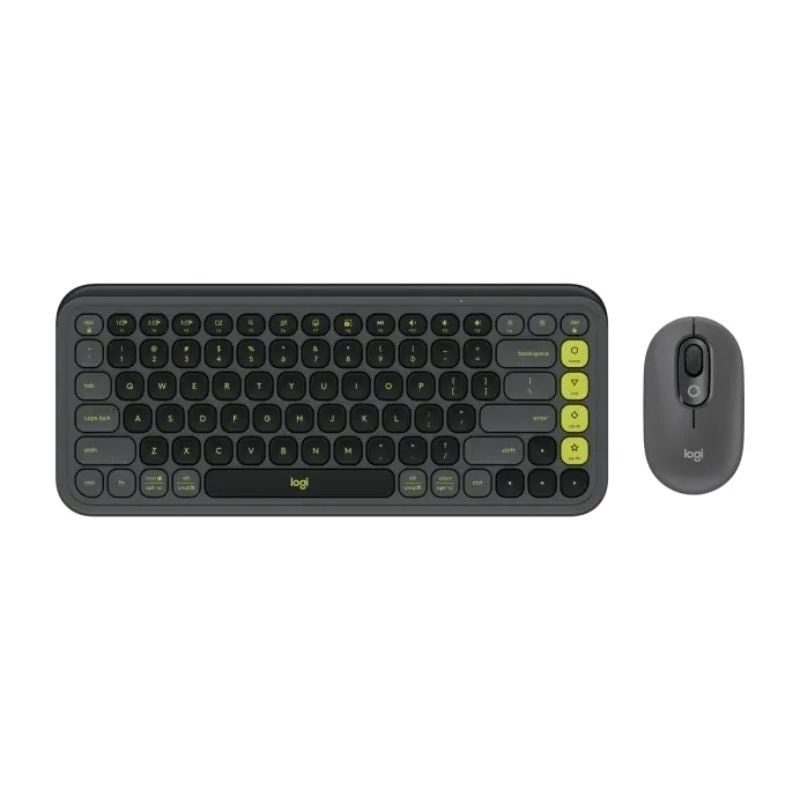 Combo Bàn Phím và Chuột Không Dây Logitech POP ICON COMBO (Đen) (920-013121)