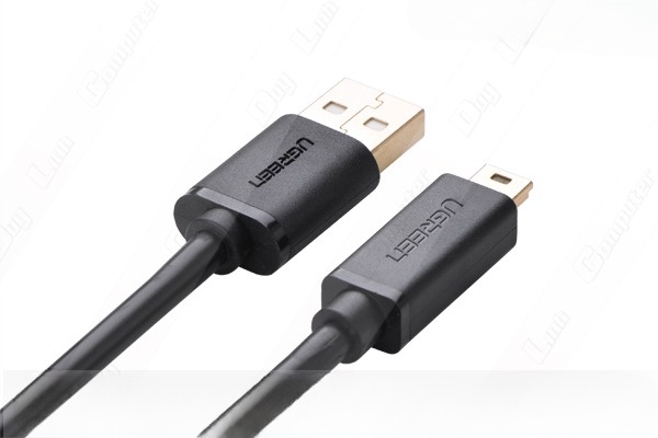 Cáp Mini USB to USB 2.0 mạ vàng dài 3m chính hãng Ugreen 10386