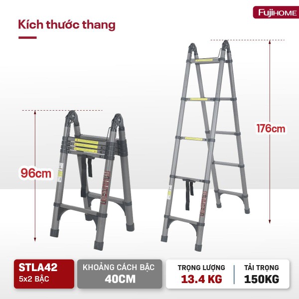 Thang rút gọn chữ A Fujihome STLA74