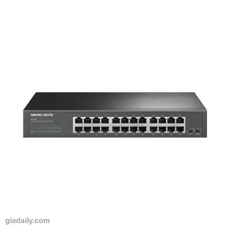Switch 24 cổng Gigabit Mercusys MS124GS gắn rack 1U 13 inch - Giá Đại Lý
