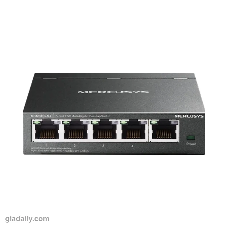 Switch 5 cổng 2.5G Multi-Gigabit Mercusys MS105GS-M2 vỏ thép - Giá Đại Lý