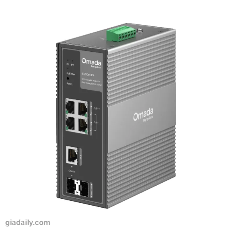 Switch công nghiệp PoE 6 cổng Gigabit TP-Link IES206GPP Easy Managed PoE++ - Giá Đại Lý