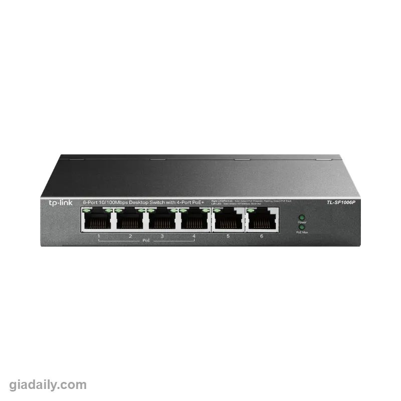 Switch PoE 6 cổng TP-Link TL-SF1006P 4 cổng PoE+ 67W - Giá Đại Lý