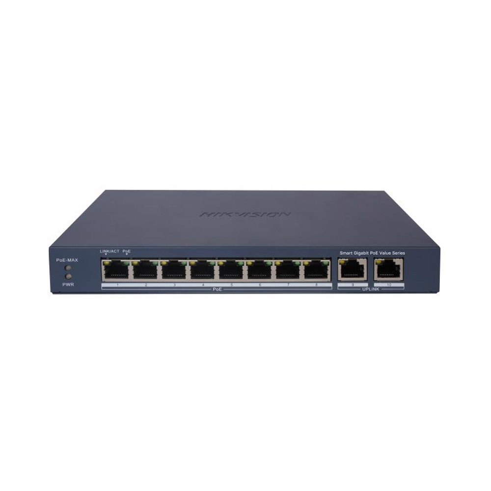 8-port 10/100Mbps Switch PoE + 2-port Uplink HIKVISION DS-3E0310HP-E