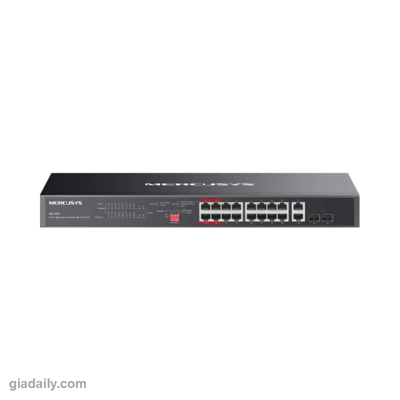 Switch PoE 20 cổng Mercusys MS120GP 16 cổng PoE+ 192W - Giá Đại Lý