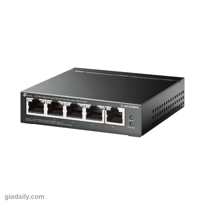 Switch PoE Easy Smart 5 cổng Gigabit TP-Link TL-SG105MPE 4 cổng PoE+ - Giá Đại Lý