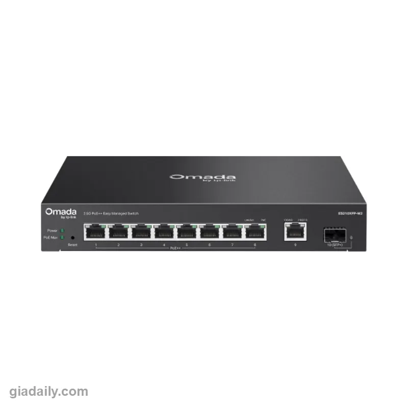 Switch PoE Omada 8 cổng 2.5G PoE++ TP-Link ES210XPP-M2 + 2 cổng 10G - Giá Đại Lý