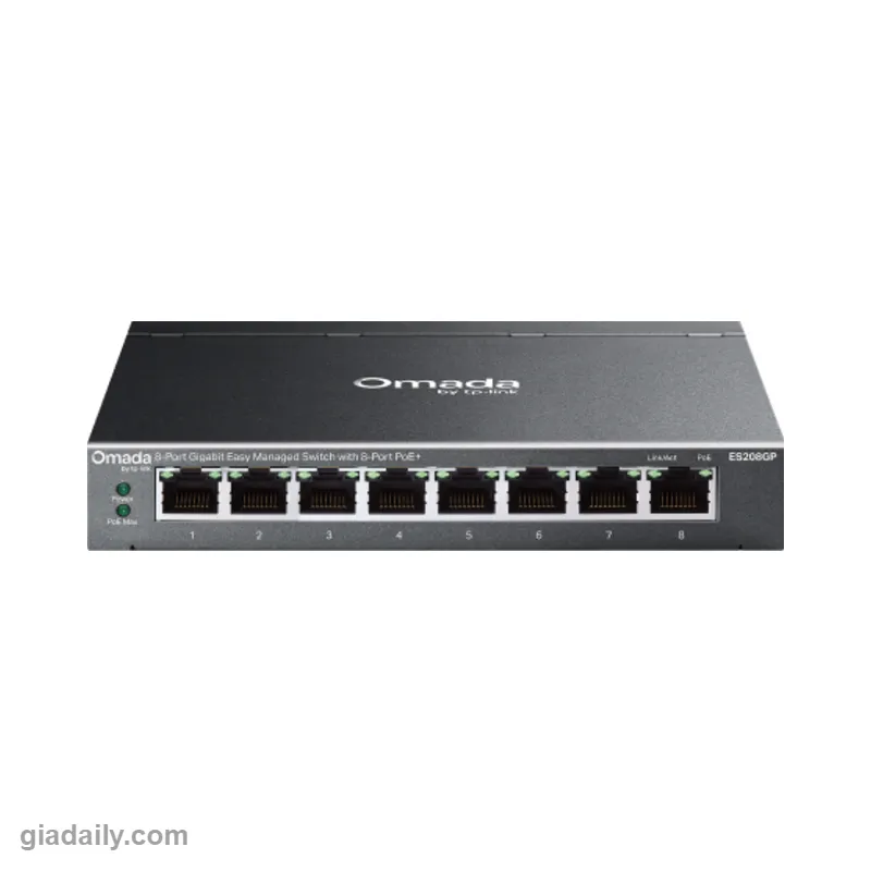 Switch PoE Omada 8 cổng Gigabit TP-Link ES208GP 8 cổng PoE+ 64W - Giá Đại Lý