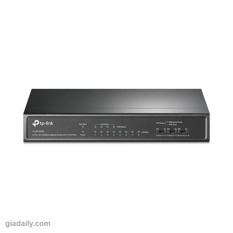 Switch PoE 8 cổng TP-Link TL-SF1008P 4 cổng PoE+ 66W - Giá Đại Lý