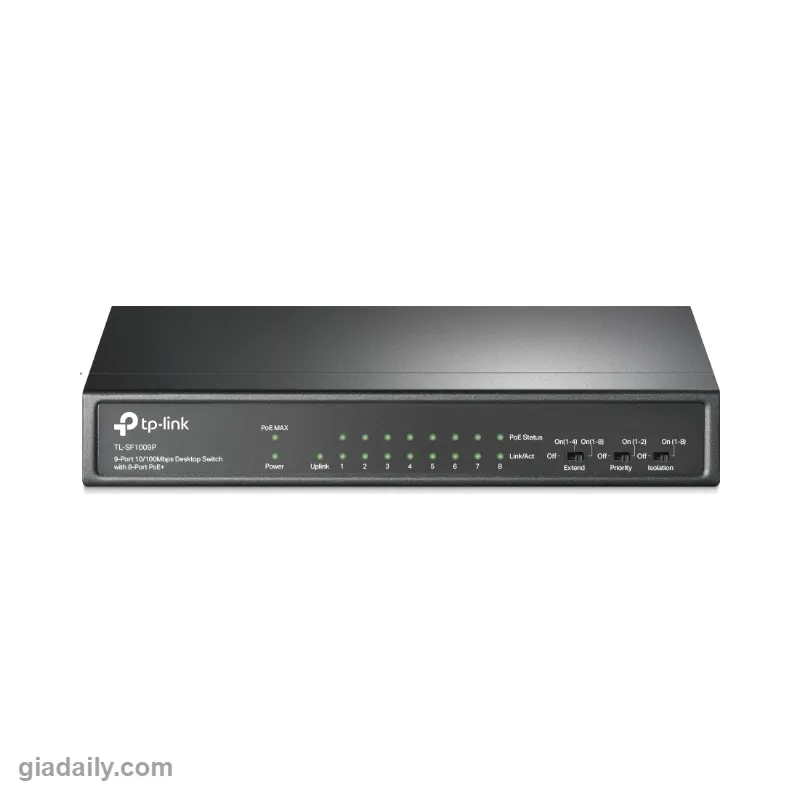 Switch PoE 9 cổng TP-Link TL-SF1009P 8 cổng PoE+ 65W - Giá Đại Lý