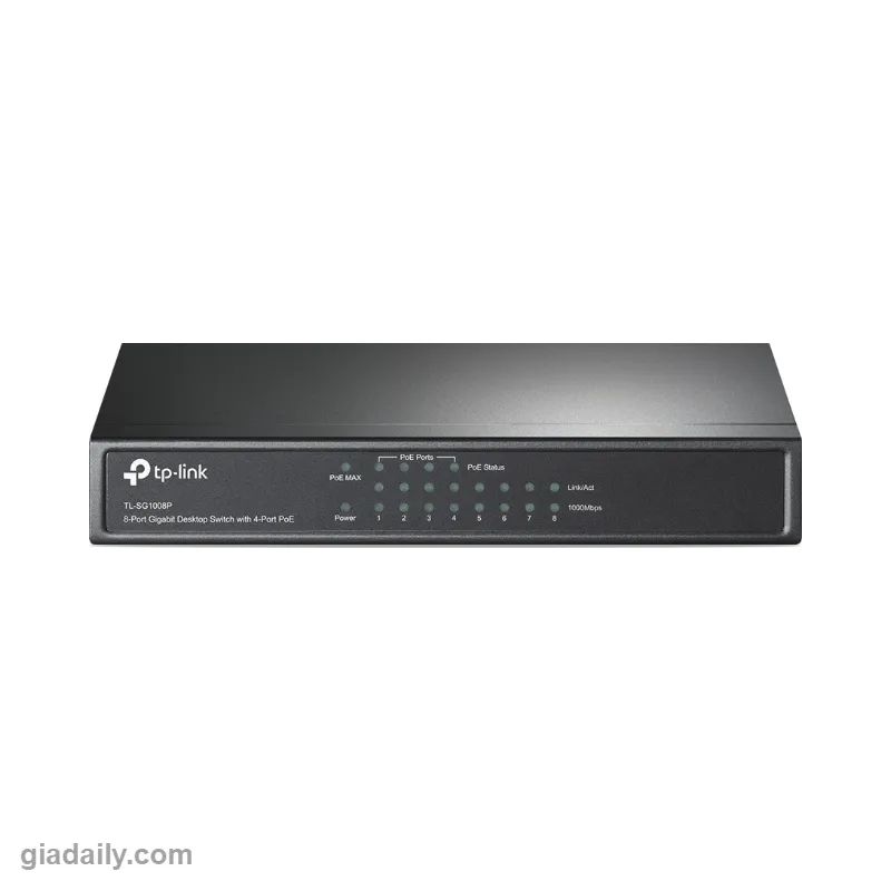 Switch PoE 8 cổng Gigabit TP-Link TL-SG1008P 4 cổng PoE+ 64W - Giá Đại Lý