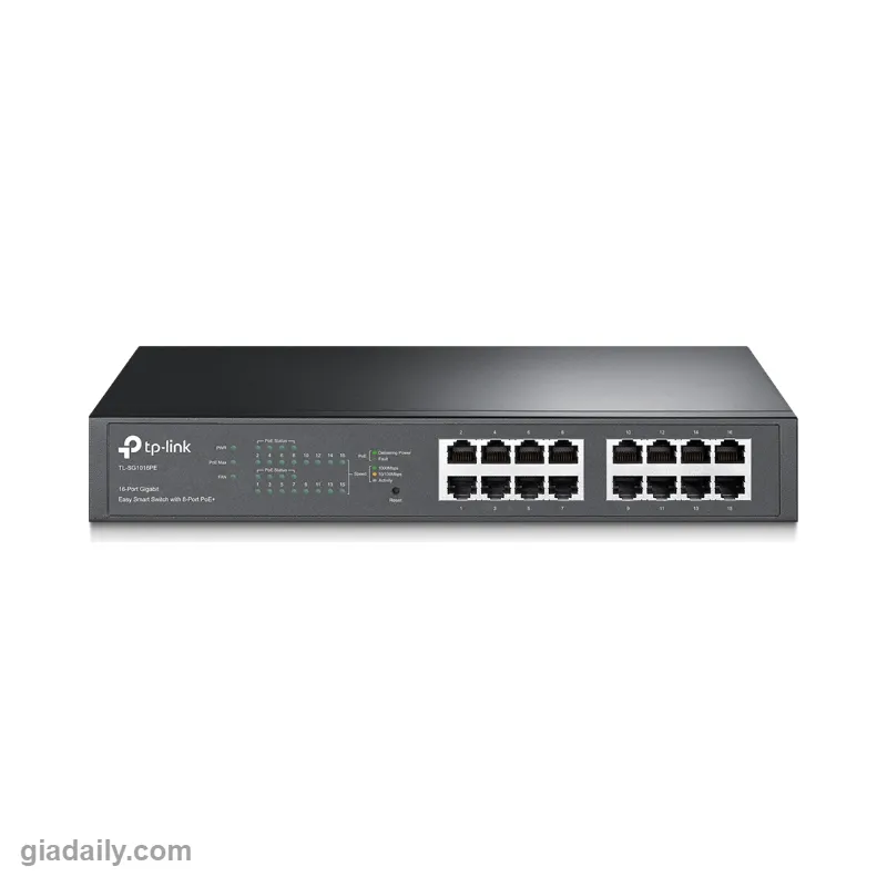 Switch PoE Easy Smart 16 cổng Gigabit TP-Link TL-SG1016PE 8 cổng PoE+ - Giá Đại Lý