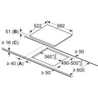 Bếp từ 3 bếp Bosch PID651DC5E,Công suất 7,4 kw
