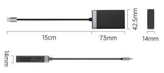 Đầu đọc thẻ nhớ đa năng 4 in 1 TypeC 3.0 CL4T-C3-BK-BP