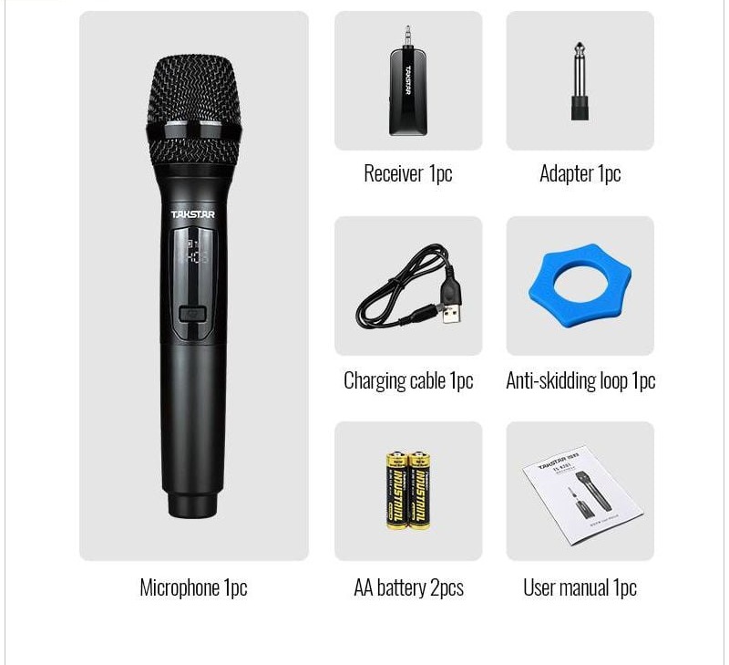 Bộ micro không dây UHF kênh đơn TS-K201