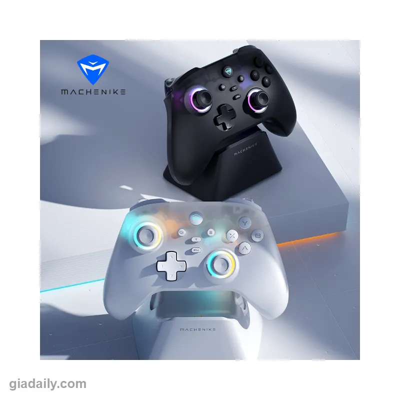 Tay cầm chơi game Machenike G3 V2 Tri-mode màu Hồng - Giá Đại Lý