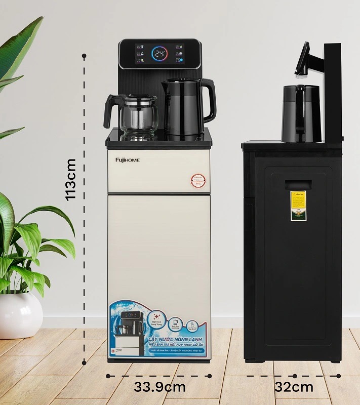 CÂY NƯỚC NÓNG LẠNH BÌNH ÂM KẾT HỢP BÀN PHA TRÀ, CAFE FUJIHOME TBD22