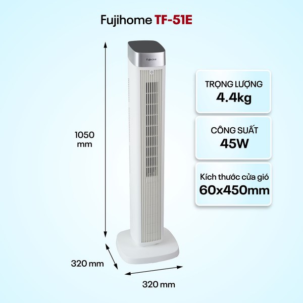 Quạt tháp cao cấp Fujihome TF-51E