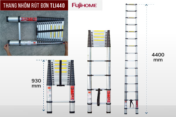 THANG NHÔM RÚT GỌN ĐƠN FUJIHOME TLI440
