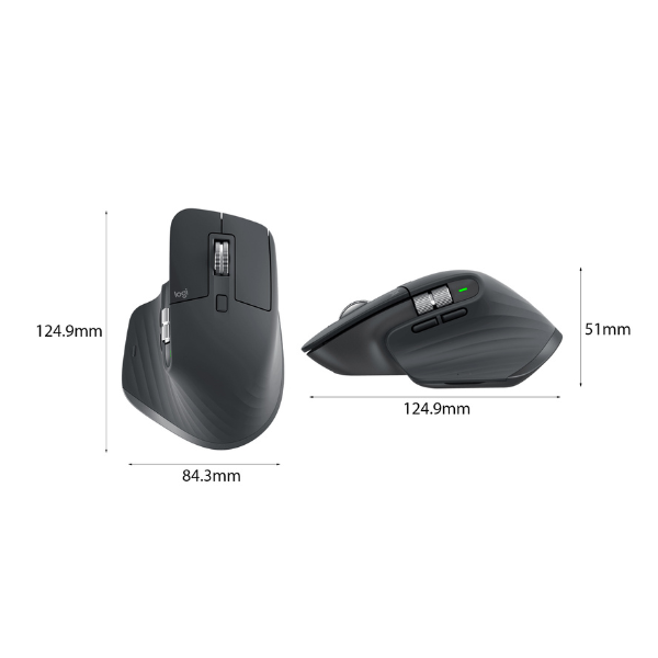 Chuột không dây Logitech MX Master 3S Graphite 910-006561