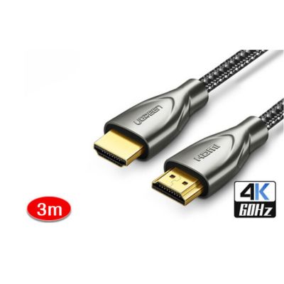 Cáp HDMI 2.0 Carbon dài 3m chính hãng Ugreen 50109 mạ vàng cao cấp