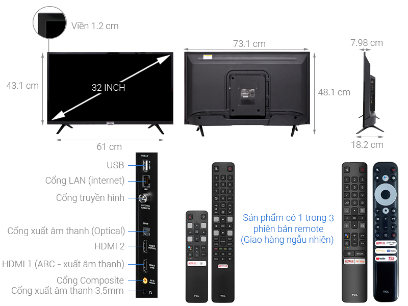 Tivi Led TCL 32S6500 32 Inch Android TV
