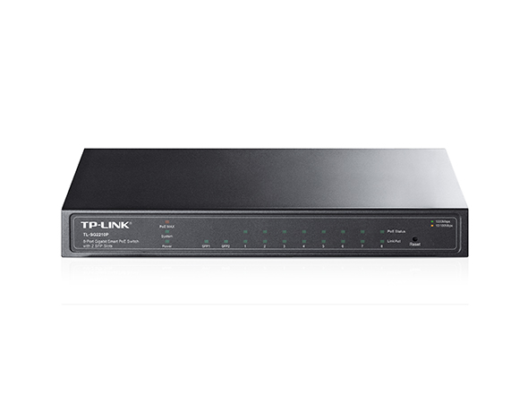 Switch TPlink TL-SG2210P Smart PoE 8 cổng Gigabit với 2 khe cắm SFP