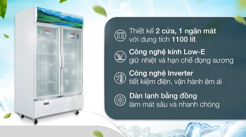 Tủ mát Sanaky Inverter VH-1209HP3