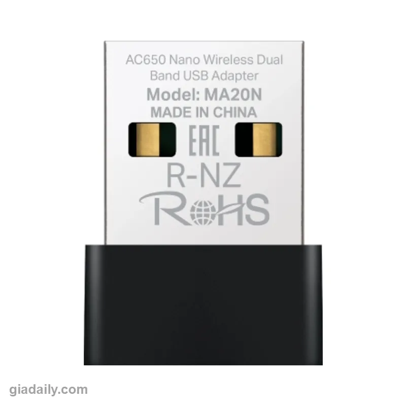 USB Wi-Fi Mercusys MA20N AC1300 Nano băng tần kép - Giá Đại Lý