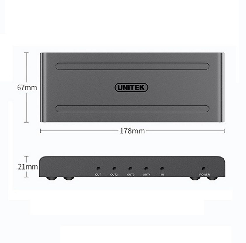 Multi HDMI 1.4 1-4 UNITEK V131A 4K 4K30HZ