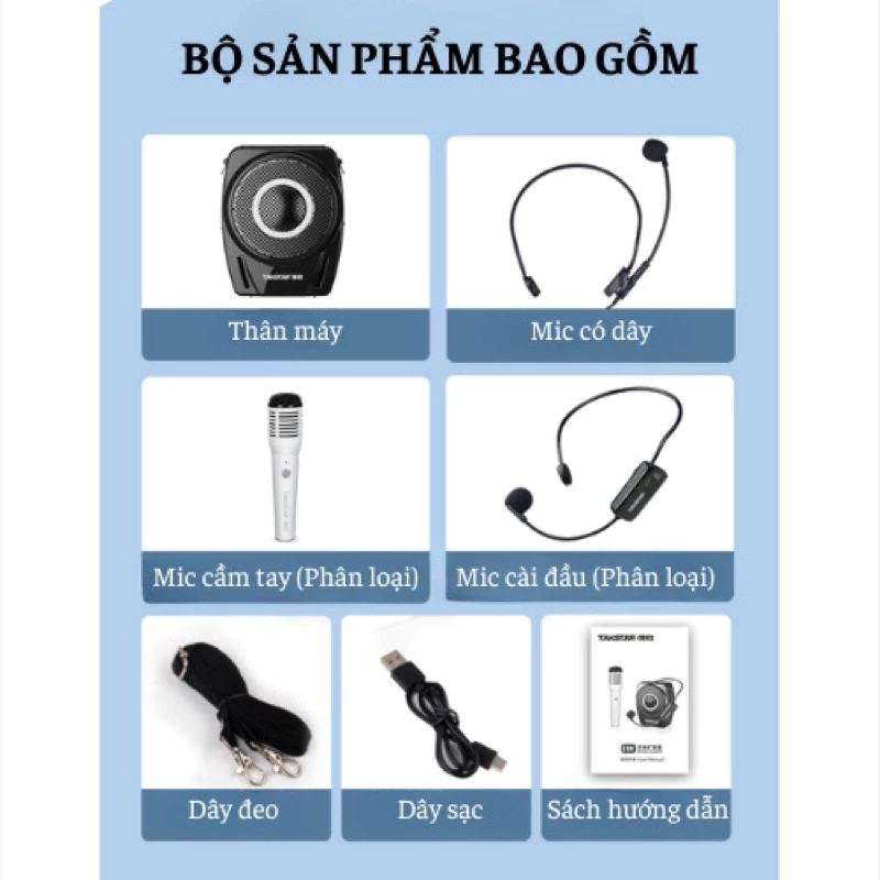 Loa trợ giảng sử dụng mic không dây cầm tay E8W