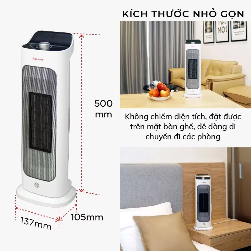 Quạt sưởi gốm để bàn FUJIHOME FH1000