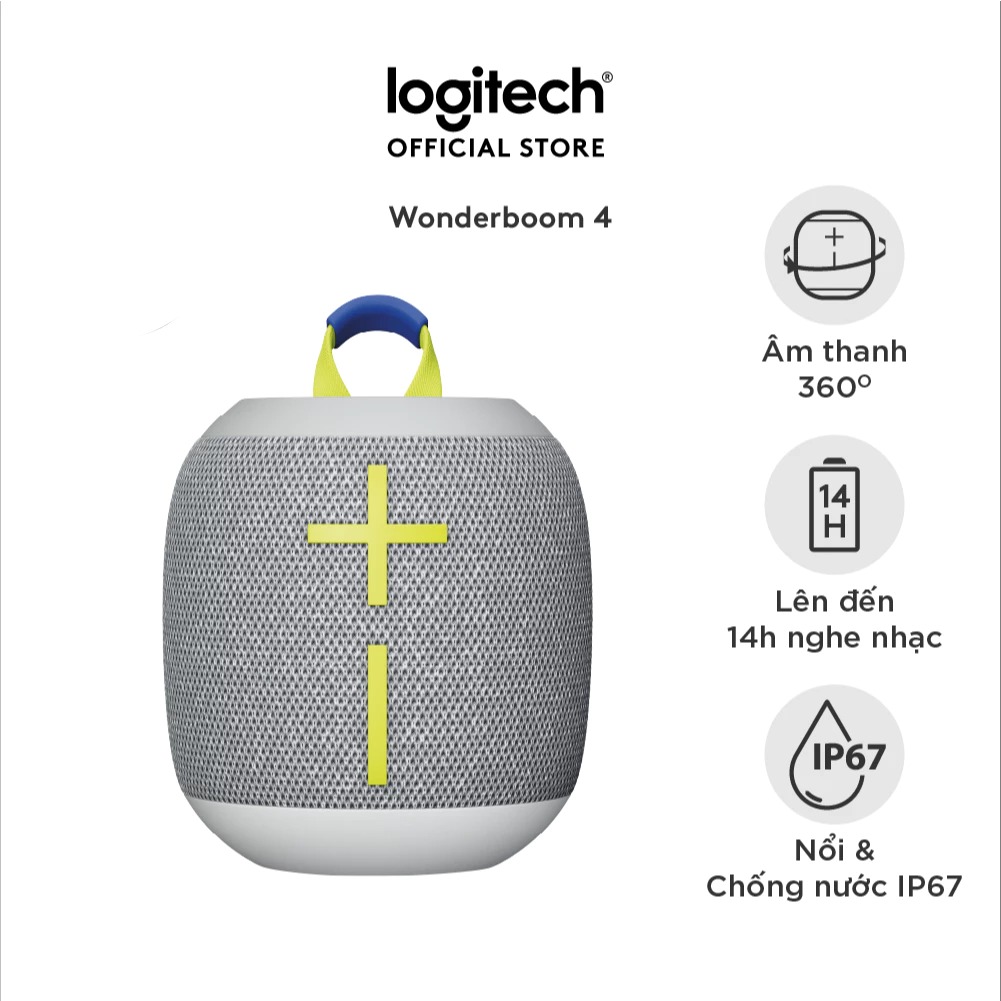 Loa Bluetooth Logitech Ultimate Ears WONDERBOOM 4 (Xám) (984-001903)